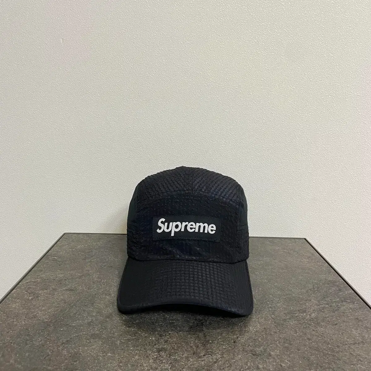 Supreme Overdyed Ripstop Camp Cap 黒 17aw